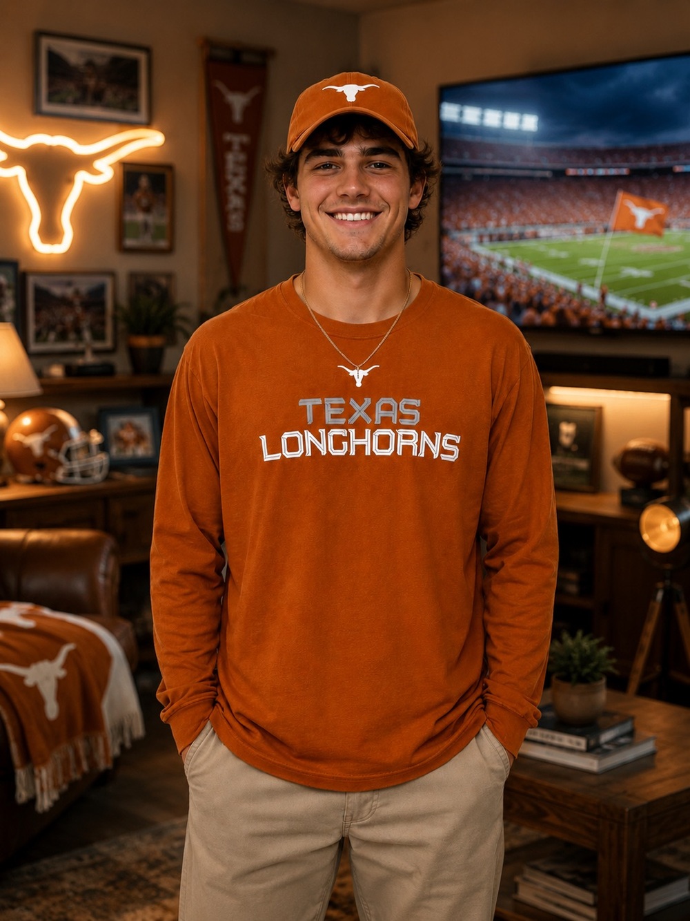 Texas Longhorns orange Long Sleeve shirt size extra large